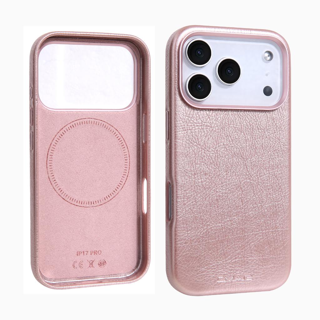 Luxury Business Leather For Magsafe Magnetic Phone Case For IPhone17 16 15 14 ProMax Shockproof Metal Lens Frame Protector Cover
