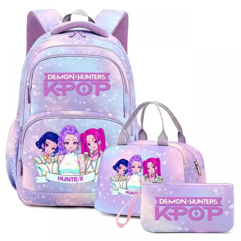K-Pop Inspired Dual Compartment Backpack Teen Girls - Large Capacity 75L School Bag With Lunch Pouch Laptop Sleeve