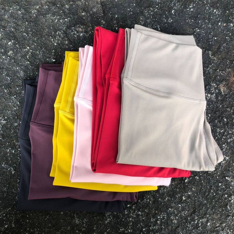 Pure Color High Waist Fashion Ankle-Length Pants Peach Hip Yoga