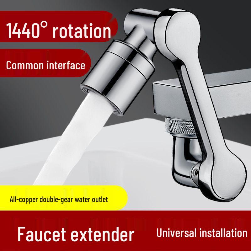 All-Copper Universal Rotating Faucet for Washbasins and Kitchens