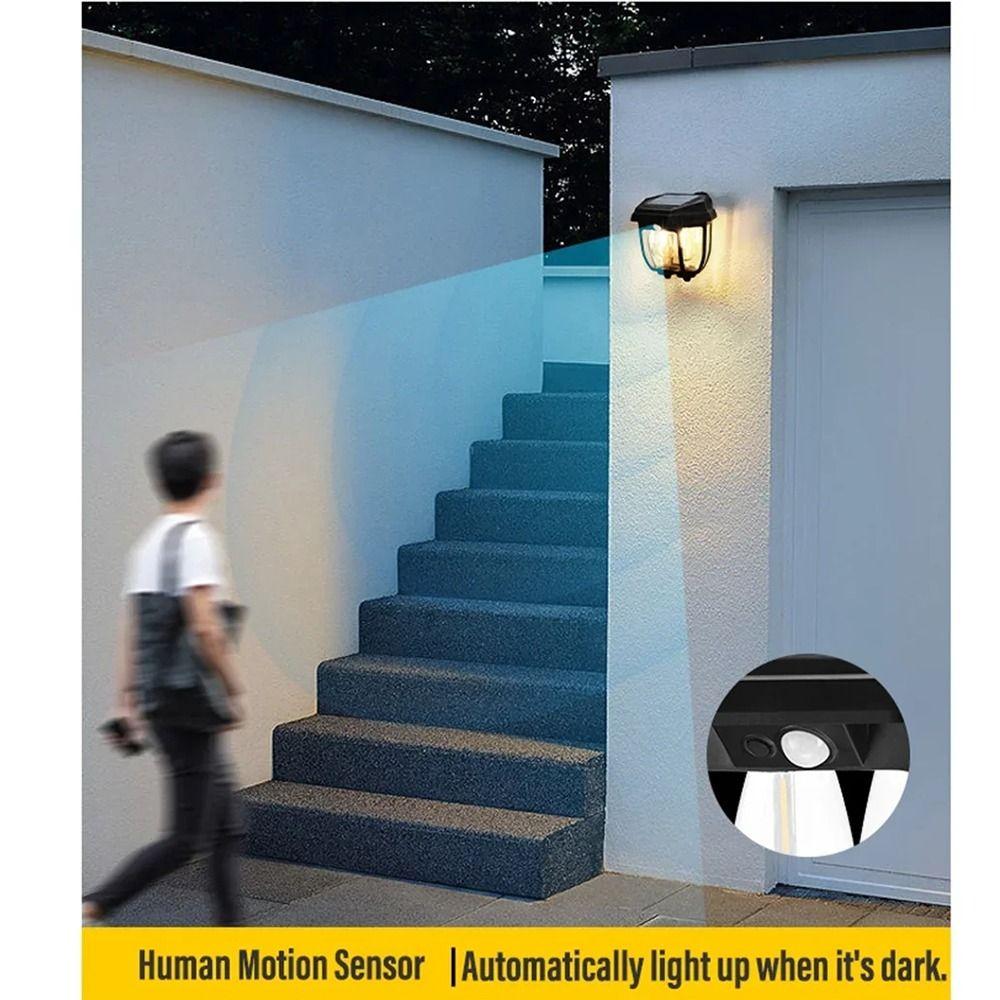 1/2/3 Lamps Body Sensor Wall Lamp Long Lasting Life Solar Fence Lights Outdoor