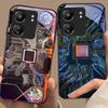 Elemento de Computador Para Xiaomi Redmi 13C Note13 12 Pro Plus 5G Note 9 13T Pro POCO X6 F5 F6 Capa de Telefone de Vidro Temperado Preto