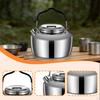 Camping Kettle Tea Coffee Pot Quick Heat Lightweight Teapot Water for Road Trip Picnic