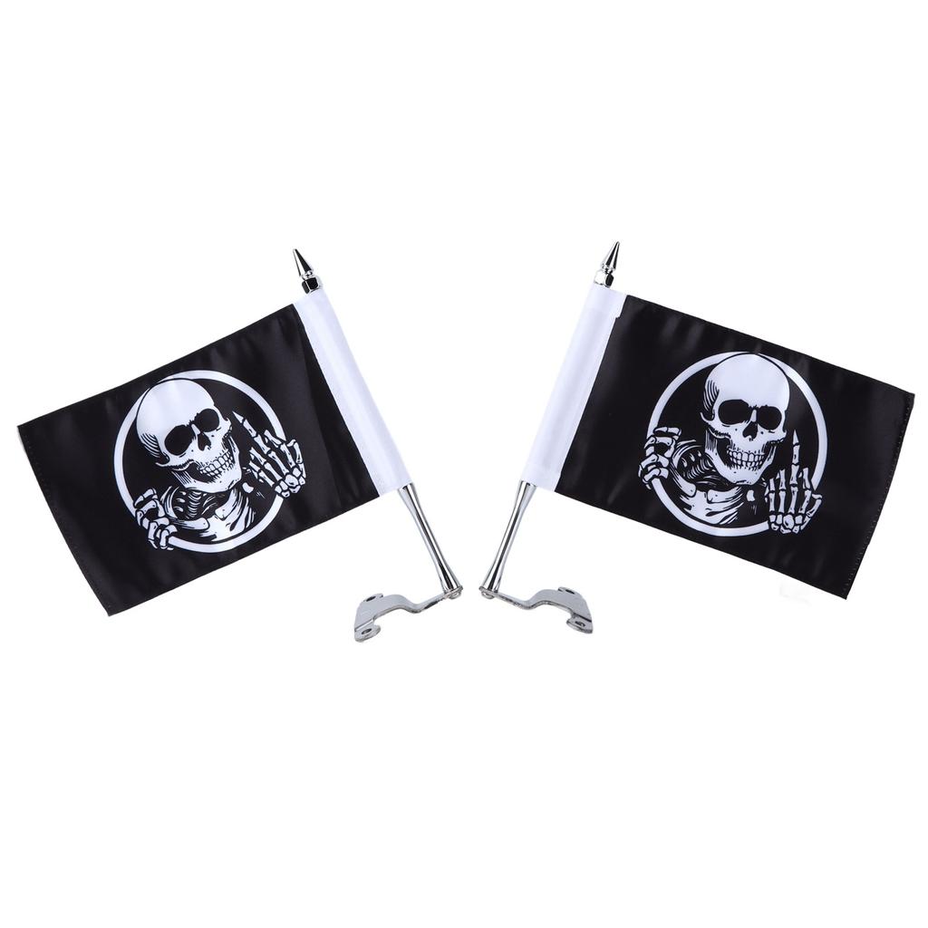 Kit de Montagem de Mastro de Bandeira para Tampa do Porta-Malas com Bandeira de Caveira L R Substituição para Gold Wing Tour DCT 2018?2020