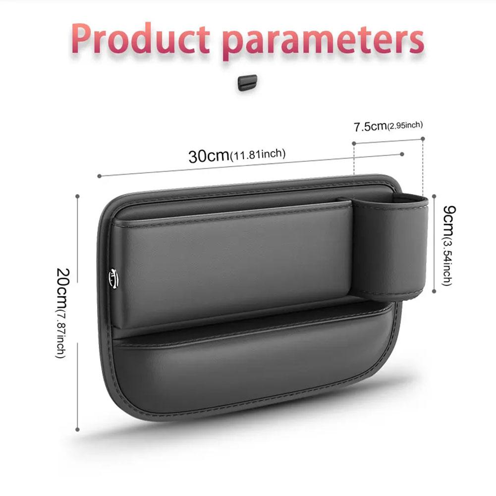 PU Leather Car Seat Bag Case Storage Bag For Auto Console Side Seat Plug Filler Organizer Car Crevice Stowing Tidying Pocket