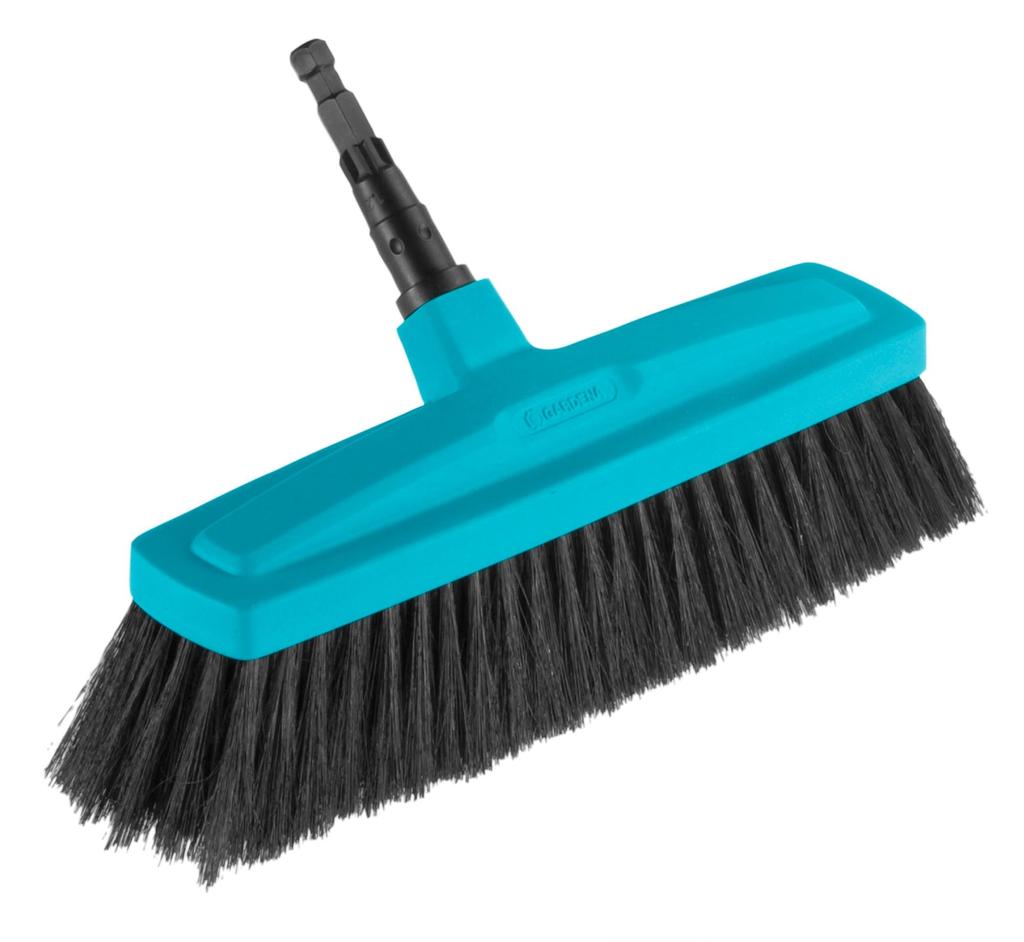 GARDENA Combi System Broom for Indoor Floor Cleaning, Black/Blue, 34cm, 3630-20, Product Warranty: Up to 25 Years
