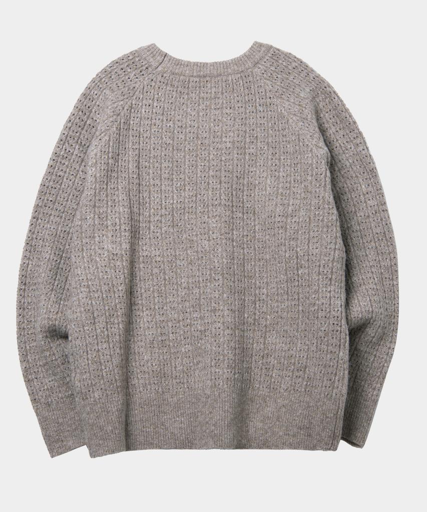 BLACK MOMENT Minimal Round Blend Pullover Knit T-Shirt [Black]