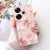 For Xiaomi Turbo 3 / Note 13 Turbo / Poco F6 Phone Case Bow Pattern Colorful Butterfly Flower Cover Soft Clear Silicone Casing