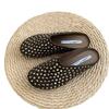 Pantofole estive da donna, punk, con rivetti in metallo, nere, in PU, con plateau, moderne, casual, per donna