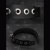 Gothic Punk Leather Buckle Hair Hoop Rivet Headband Harajuku Women Girl Dark Black Punk Hip Hop Rock Hairbands Hair Accessories