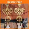 Bohemian Gold Moon And Sun Butterfly Dangle Earrings For Women