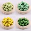 DIY Beech Wood Round Beads - Candy & Macaron Colors Jewelry Accessories