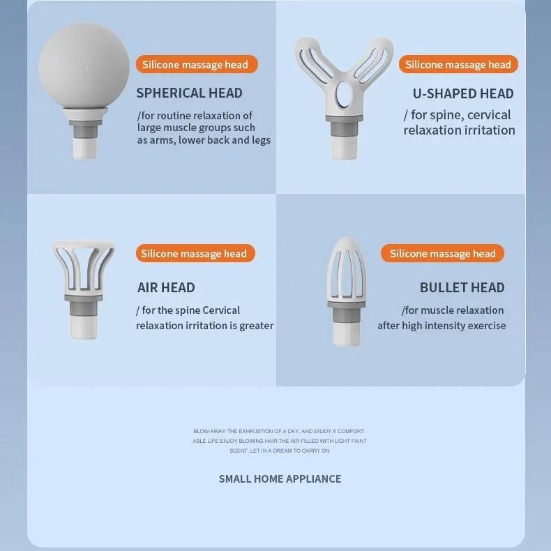 Intelligentes Massagegerät, Mini-Faszien-Massagegerät, tragbar, 6 Geschwindigkeiten, Percussion-Muskelmassagegerät, geräuscharm, Linderung von Rücken- und Nackenschmerzen, Entspannung