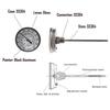 Homebrew Weldless Thermometer Kit Bi-metal Dial Thermometer 1/2"NPT Connection 3" Face Dual C & F Scale Boil Kettle Wort Chiller