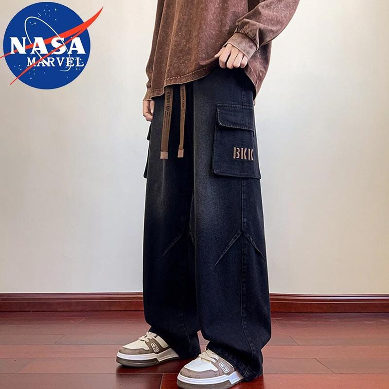 NASA MARVEL Men's Casual Loose-Fit Straight Jeans