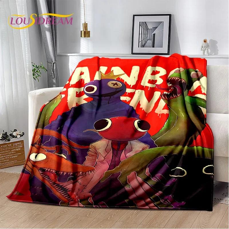 Game R-Rainbow Friends Cartoon Soft Flannel Blanket for Beds Bedroom Sofa Picnic ,Throw Blanket for Cover Outdoors Leisure Gift