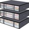 1pc Large Foldable Storage Bag With Handles, Visible Window Under Bed Reusable Box