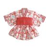 Yukata Separate Top and with Obi Cute Summer Evening Fireworks Commemorative Photo HF33 [SEIWARAKU] Children's (Girls, Baby, Kids) - 2-Piece Set,