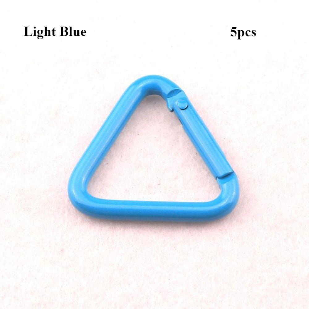 

5pcs 6 Colors Outdoor Snap Clip Triangle Camping Hiking Keychain Bottle Hook Outdoor Tool світло-синій колір