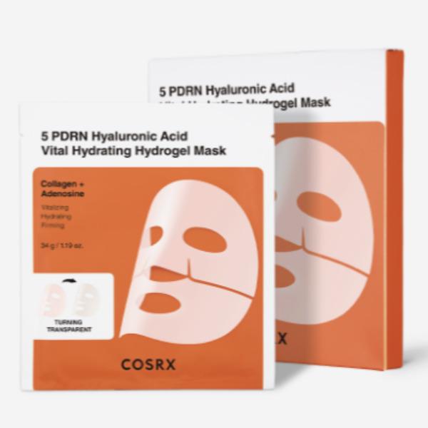 COSRX 5PDRN Hyaluronic Acid Vital Hydrogel Mask Hydrating & Firming Face Mask Set 3pcs