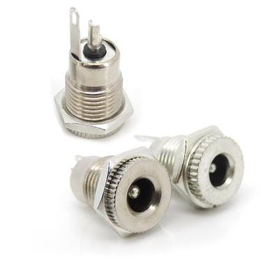 DC099 DC Power Jack Buchse Weiblich Panel Mount Stecker Metall 5,5mm x 2,1mm DC-099 Offene Loch 11MM 5.5*2,1 5.5*2,5