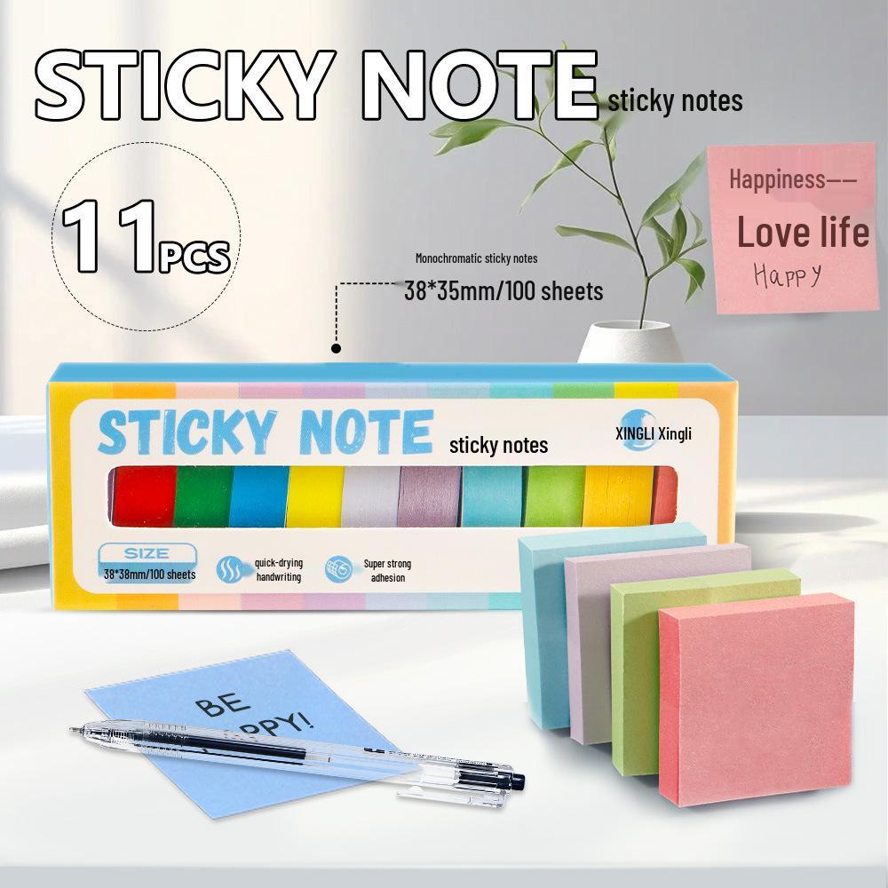 

11 Multicolor Sticky Note Strips - Mini Adhesive Index Tabs for Students, 1100 Stickers