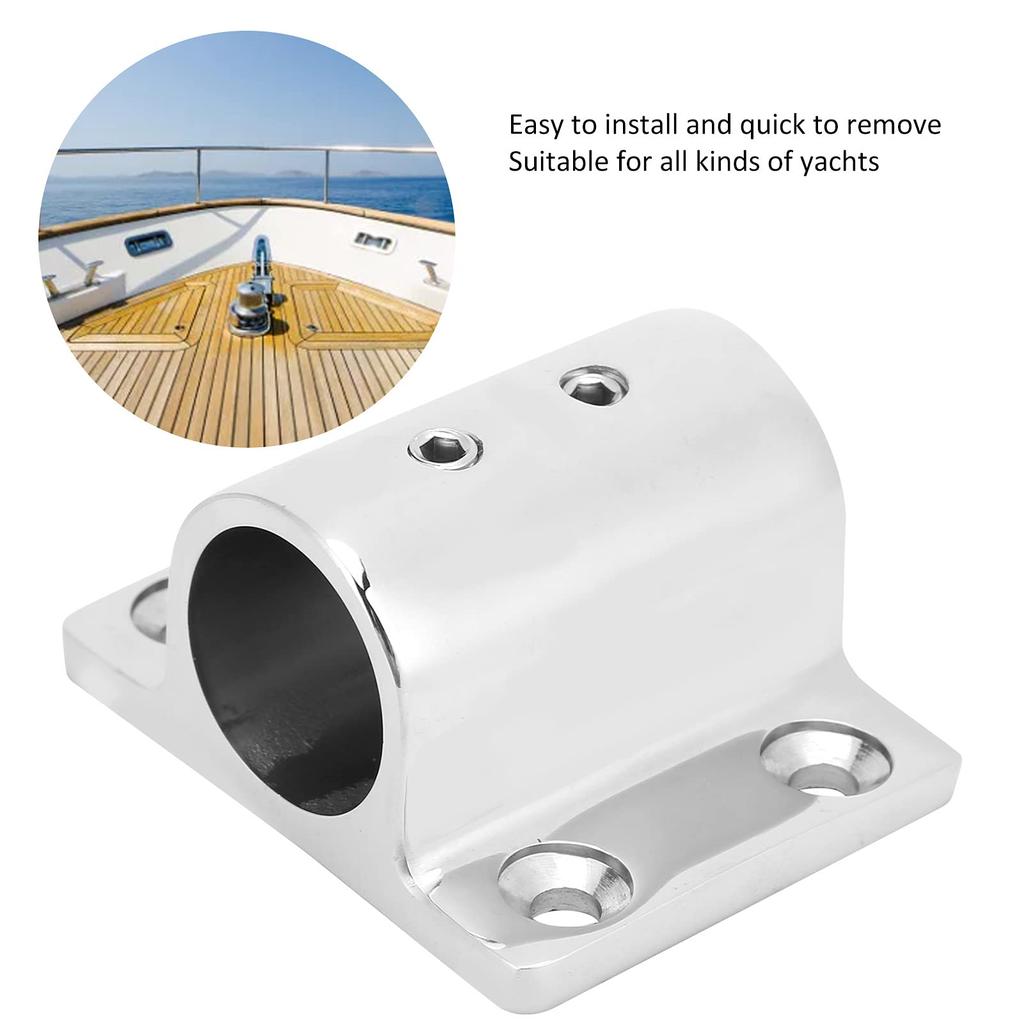 Stainless Steel Boat Tube Base, Marine Pipe Stake Base Marine Pipe Rectangular Base Pipe