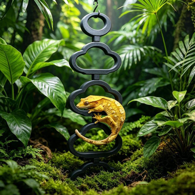Reptile Climbing Ladder Terrarium Decor Anti-Slip Gecko Climbing Frame Hide Rest Platform For Crested Gecko Reptile Tank
