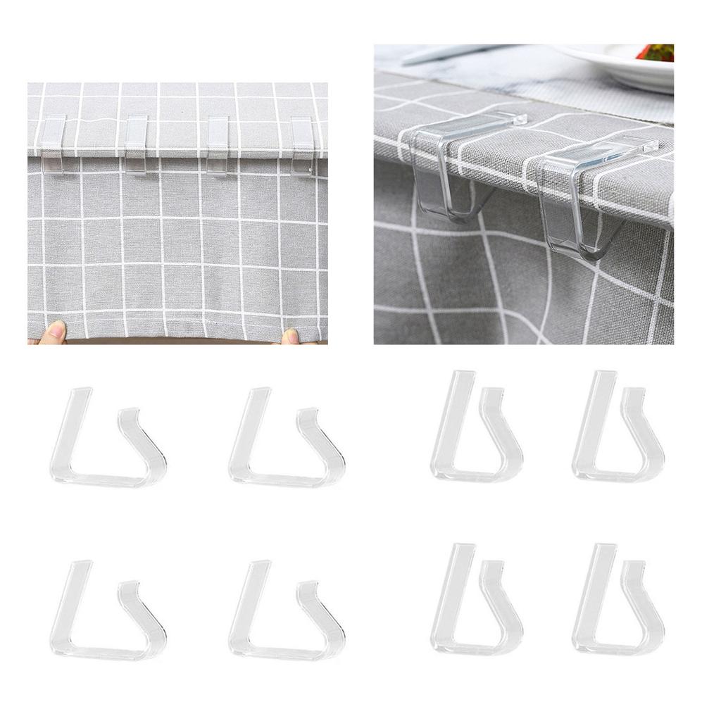Transparent Tablecloth Fasteners Perfect for Any Occasion and Home Use Pack of 4 Restaurant Dining Room Table Cloth