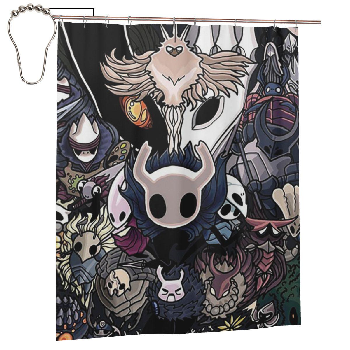 

Hollow Knight Shower Curtain Bathroom Polyester Waterproof Bath Curtains With Hooks W60H190(CM)-1 Pcs