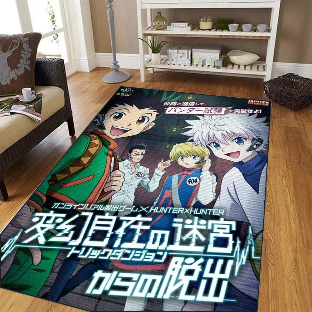 Japanese Anime Rug Hunter X Hunter Gon and Killua Soft Carpet for Living Room Decor Floor Mat Bedroom Cloakroom Sofa Area Rugs