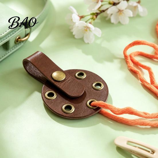 Knitting Accessories Faux Leather Yarn Divider, 5 Holes Organizer, Portable Hole Holder Round Wool Splitter Separator, Crocheting Crochet Supplies