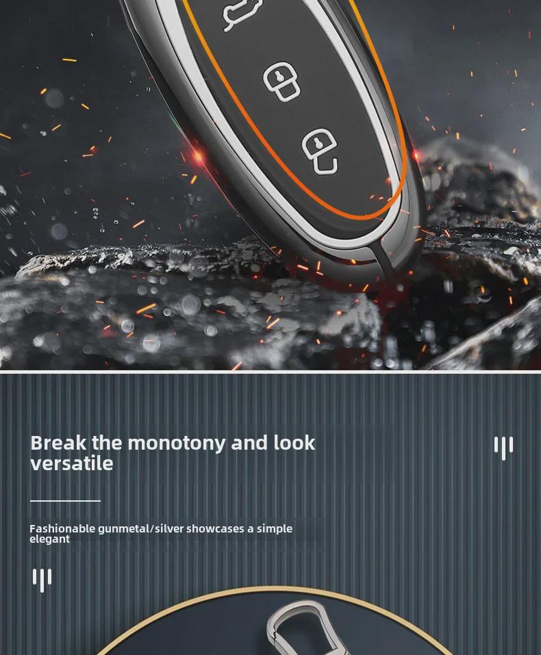 2024 Dongfeng Nano 01 Key Cover: Advanced Metal Car Shell with Buckle Modification for New Energy Models