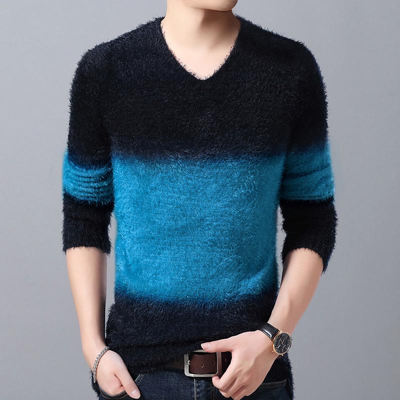 

Мужской вязаный свитер, шерстяной зимний свитер, мужской пуловер, мужской M