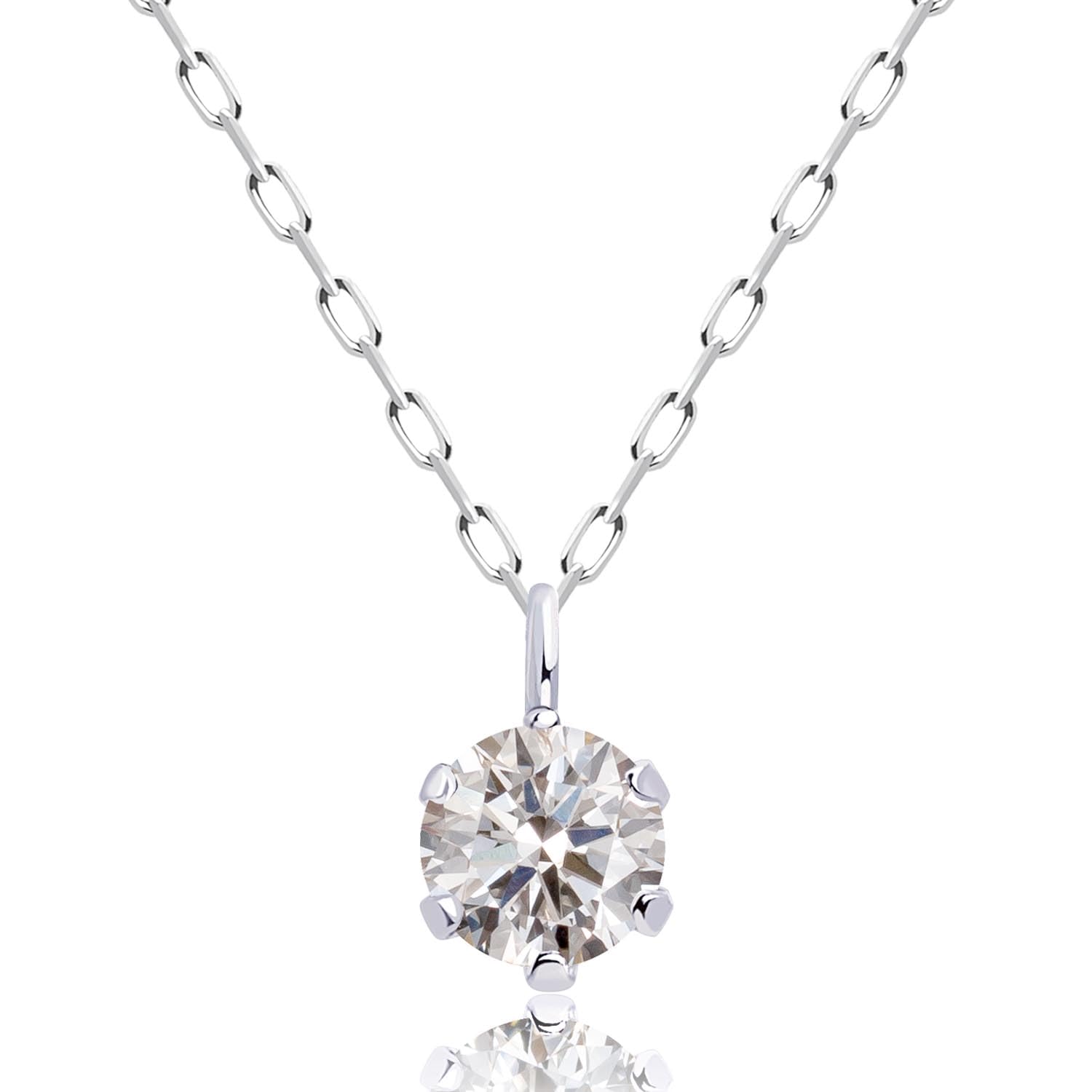 

Lala Christie PT900 Platinum Solitaire Diamond Necklace, 0.1ct, single stone, lp51-0001-pt
