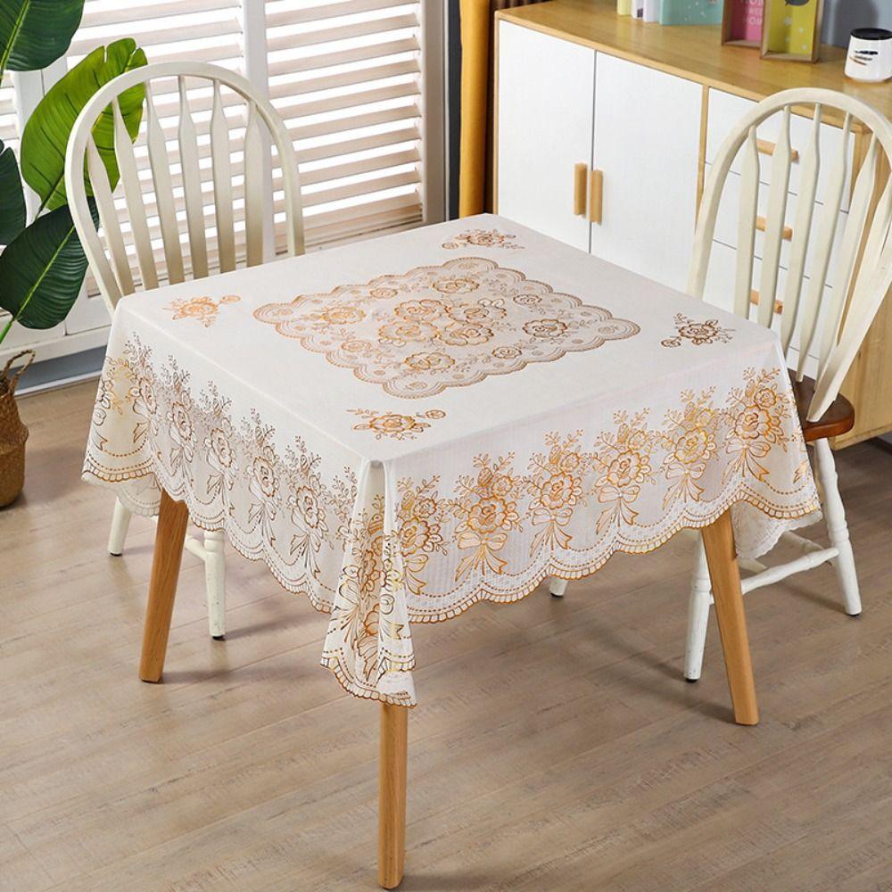 Oil Resistant Square Tablecloth Waterproof Table Mat Printed Table Cover  Tea Table