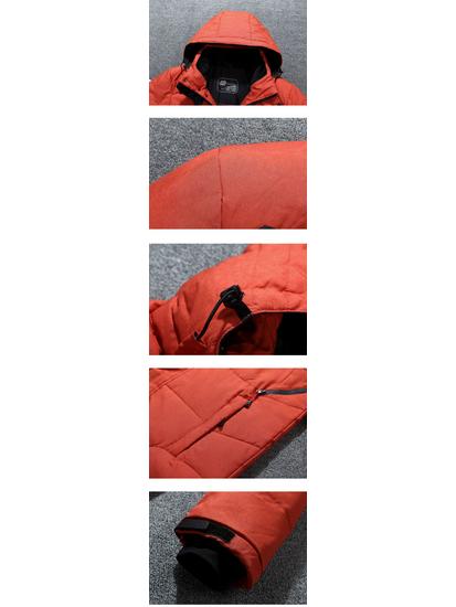 Men's 2025 Outdoor Multi-Pocket Double Zipper Down Jacket - Plus Size & Multi-Color