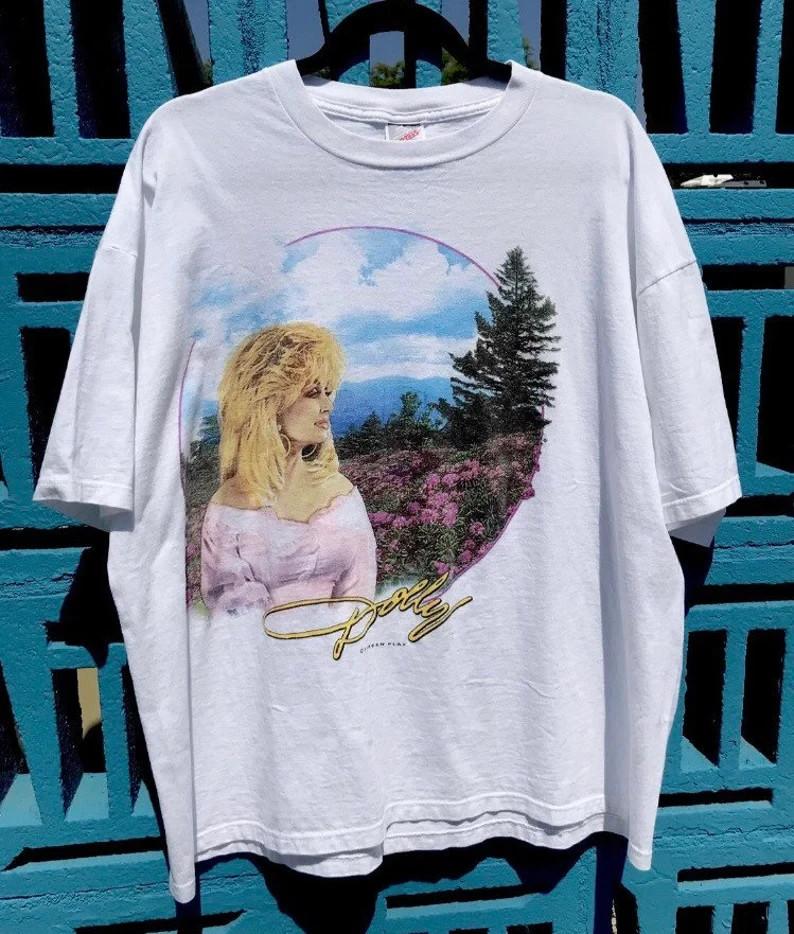 Vintage Dolly Parton 1995 Dollywood Heartsong Promo T-Shirt AN69647 XL gray