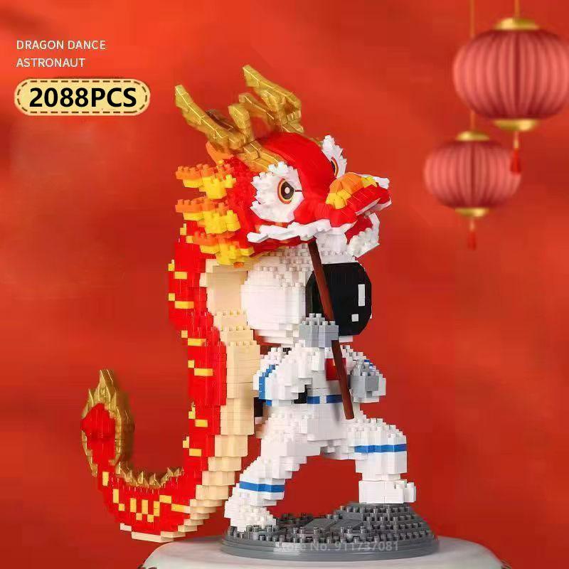 Trend Lighted Rainbow Unicorn Building Blocks Space Astronaut Assembled Toys for Adults Boys Girls Spaceman Gift Building Blocks