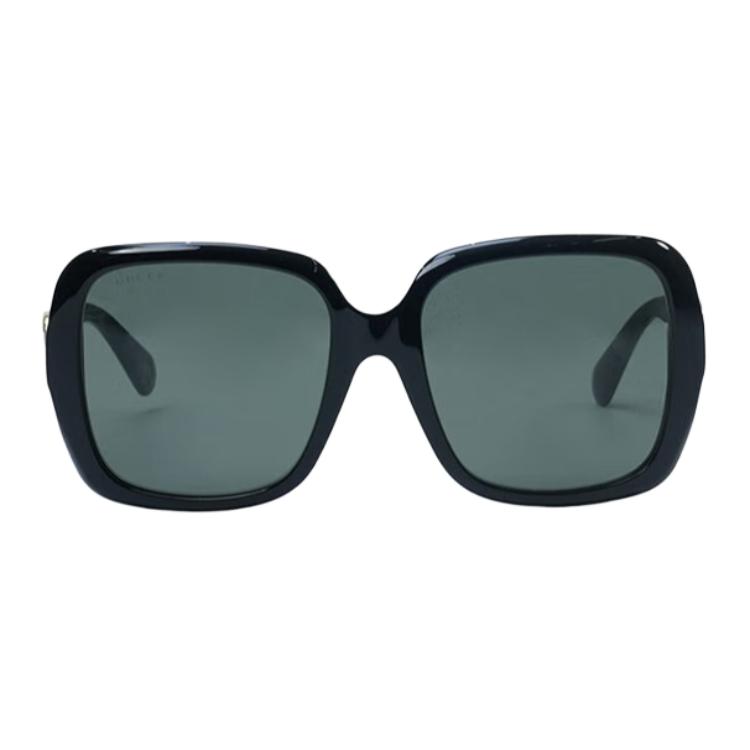 Gucci Avant-Garde Irregular Shape Double G Logo Sunglasses Women sunglasses Black GG1629SA