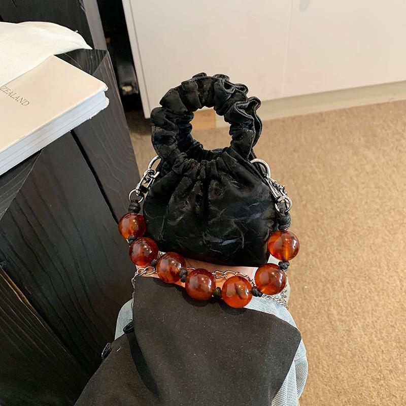 

Pearl Unisex Stylish Handle Mini Crossbody Bag In Black Pink Silver More And чорний