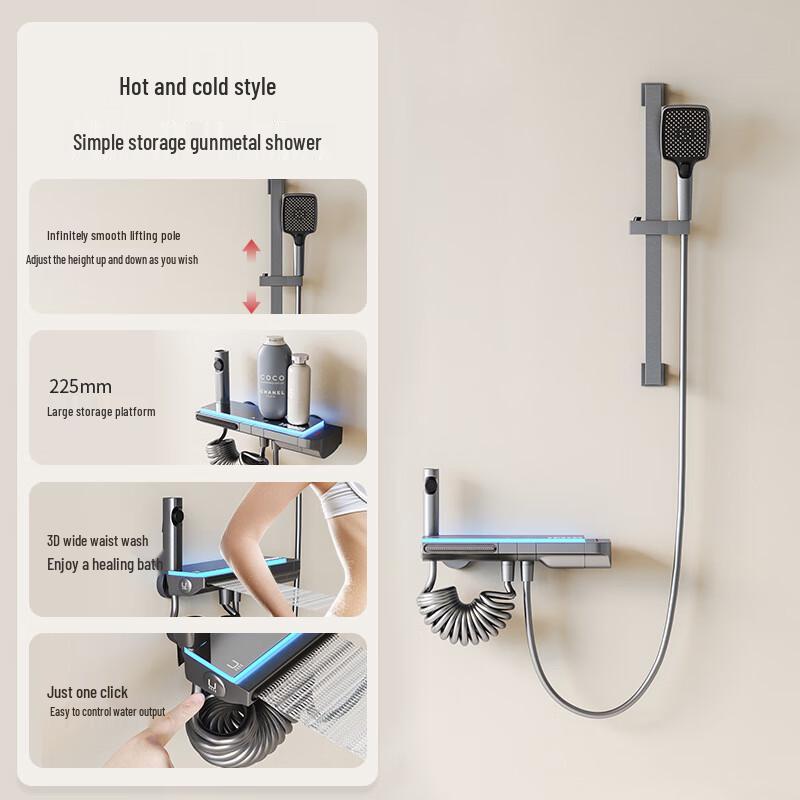 Luxury Digital Shower System with Ambient Light