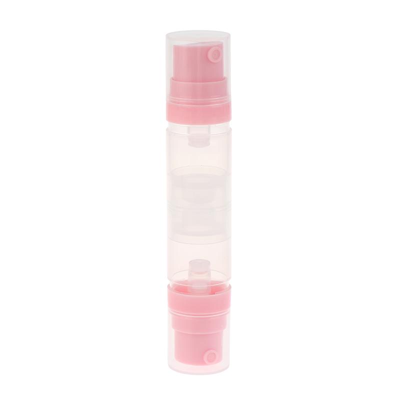 5Ml+5Ml Double Headed Vacuum Press Type Spray/Lotion Bottle Refillable Makeup Cosmetics Cream Gel Moisturizers Liquid Container