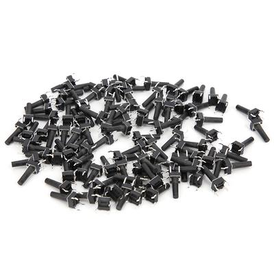 100 Stück Momentaner Taktiler Schalter Mikro-Taste Technischer Kunststoff DC12V 50mA DIP 6 x 6 x 15mm