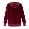 Women's Autumn and Winter Hooded Long Sleeve Plus Size Plush Jacket