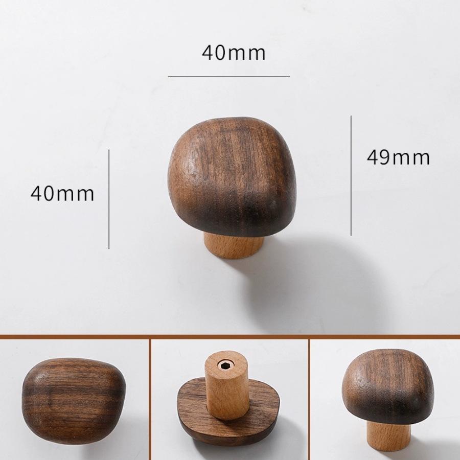 Solid Wood, Bedroom Cabinet Decoration, Warm and Cute, Cabinet Door Handle, Creative, Cute, Pebble Shaped, Cabinet Door Drawer Handle