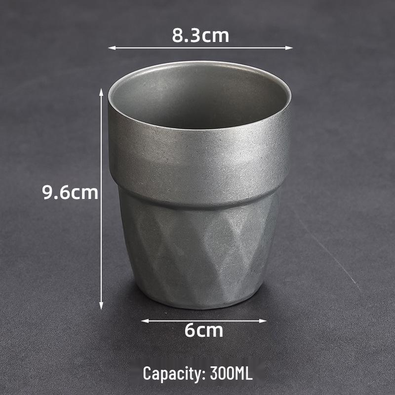 Korean Style Double-Layer Stainless Steel Cup - Anti-Scald Gold Cup for Tea, Beverage, and Beer