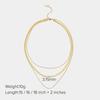 Three-layer Snake Chain Necklace, Personality Tide Cold Wind Wide Flat Layered Collarbone Chain Fashion Chain Necklace