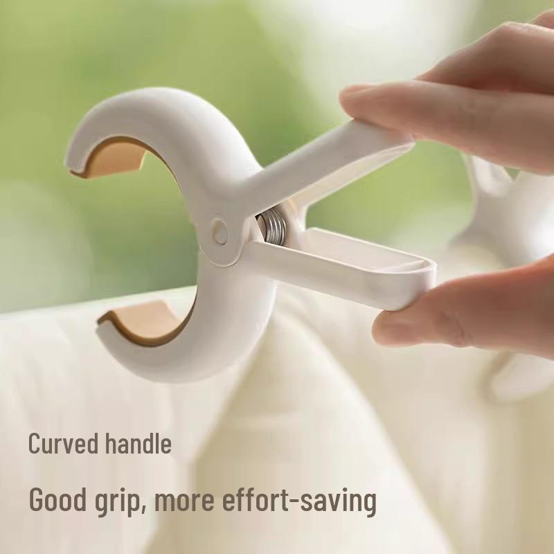 Windproof Mark-Free Clothes Drying Clips: Quilt and Sock Secure Fasteners, Large Bed Sheet Fixers