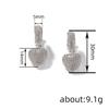 Gold Tone Full Paved Heart Drop Hoop Earrings for Women Trendy Elegant Jewelry